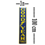 plaque émaillée bombée logo goodyear