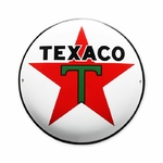 plaque émaillée déco publicitaire texaco