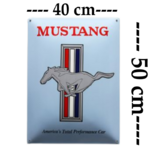 plaque émaillée Ford Mustang