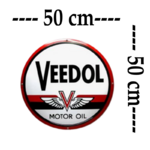 plaque émaillée bombée veedol motor oil vintage