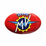 plaque émaillée logo mv agusta motos ovale