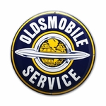 plaque émaillée oldsmobile service