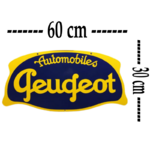 plaque émaillée embossée automobiles peugeot