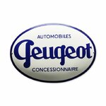 plaque émaillée concessionnaire peugeot
