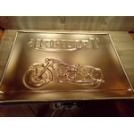 plaque métal vintage rétro moto triumph
