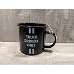 mug émaillé déco mercedes truck driver
