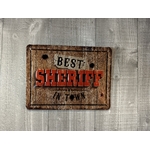 plaque déco vintage rétro best sheriff