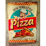 plaque métal déco américaine pizza