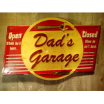 plaque déco dads garage rétro vintage