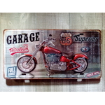 plaque métal déco us moto route 66