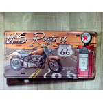 plaque immatriculation route 66 usa moto
