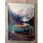 plaque déco vw combi road trip vintage rétro
