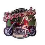 plaque métal déco pin-up vintage moto