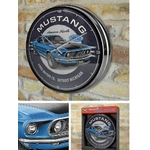 pendule murale rétro publicitaire ford mustang