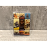 coffret de 9 magnets déco frigo biker rétro