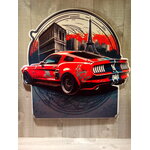 plaque métal publicitaire ford mustang tour eiffel