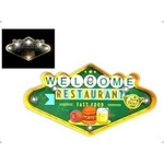 enseigne lumineuse welcome restaurant