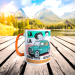 mug céramique publicitaire renault 4cv vintage