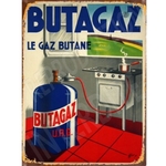 plaque publicitaire vintage butagaz