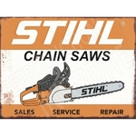Plaque métal Stihl publicitaire vintage