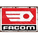 Plaque métal Facom logo publicitaire