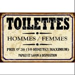 Plaque toilettes Hommes/Femmes rétro