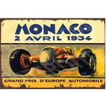 Plaque Grand prix de Monaco 1934