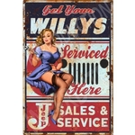 Plaque métal déco Jeep Willys