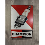 plaque métal déco bougie champion