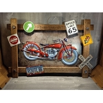 Grande plaque métal déco moto US