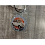 Porte-clés Fiat 500 Turin rétro vintage