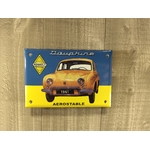 Plaque émaillée Renault Dauphine publicitaire