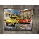Plaque utilitaires Renault des 60s publicitaire