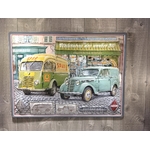 Plaque utilitaires Renault des années 50 publicitaire