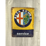 Plaque publicitaire Alfa Roméo Service vintage