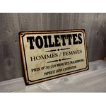 Plaque toilettes Hommes/Femmes rétro