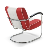 Chaise confort diner bi-colore Pullman rouge mobilier américain