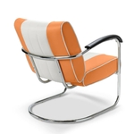 Chaise confort diner bi-colore Pullman orange mobilier américain