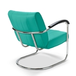 Chaise rétro confort Pullman turquoise mobilier américain
