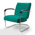 Chaise rétro confort Pullman pétrol
