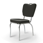 Chaise Majestic  Chrome noir