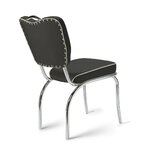 Chaise Majestic  Chrome noir mobilier américain