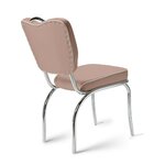 Chaise Majestic  Chrome rose mobilier américain