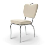 Chaise Majestic  Chrome blanc mobiler américain