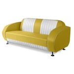 Sofa canapé bicolore Waverly jaune