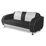 Sofa canapé bicolore Waverly noir