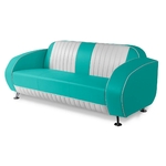 Sofa canapé bicolore Waverly turquoise