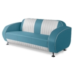 Sofa canapé bicolore Waverly bleu mobilier américain