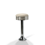 Tabouret de bar sur pied chromé Casey blanc mobilier américain