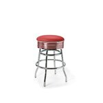 Tabouret de bar luxe bas Palace 66 mobiler américain rouge